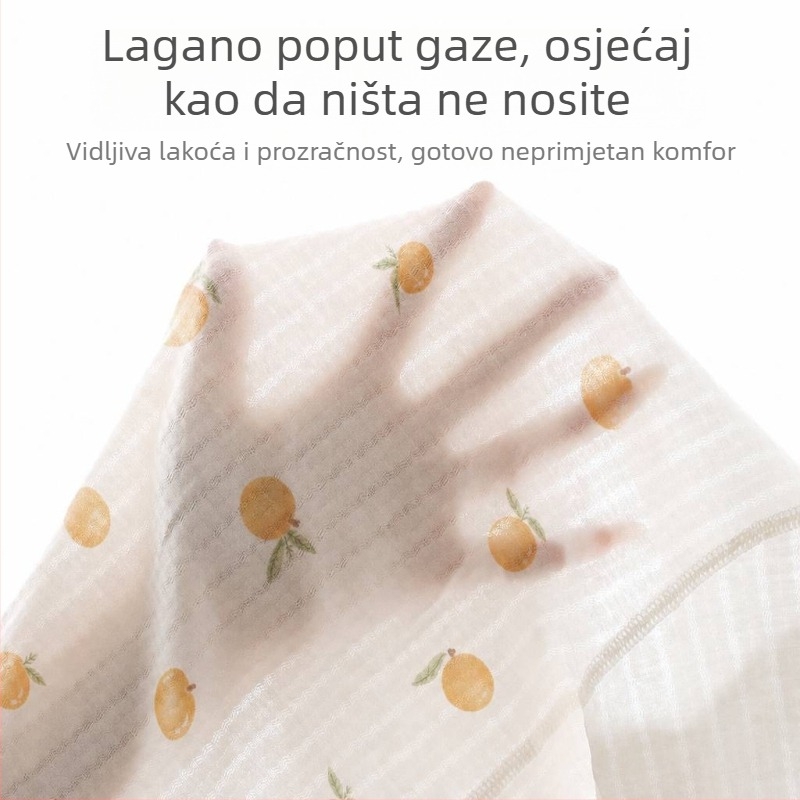 Ljetni dječji set od pamuk gaze: dvodijelni komplet s kratkim rukavima i šortsima, pidžama