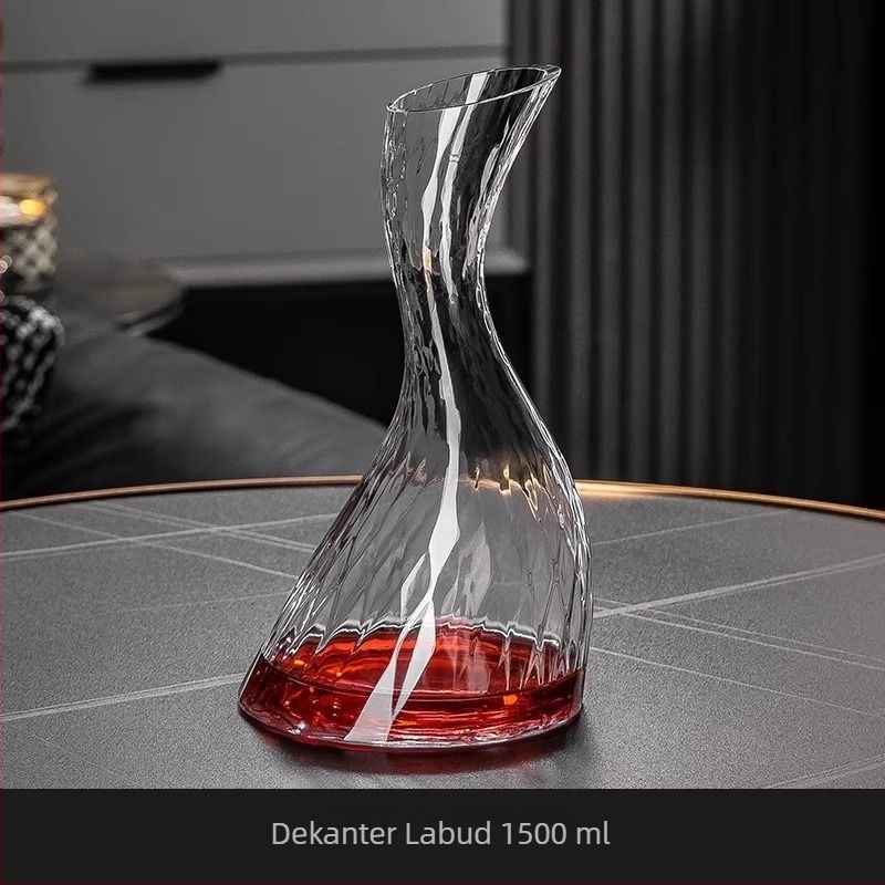 Dekanter od bezolovnog kristalnog stakla za crveno vino, pristupačan luksuz, moderan dizajn za kućnu upotrebu, kreativni poslužni spremnik za vino