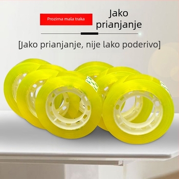 Prozirna školska ljepljiva traka, širina 0.8 cm i 1.8 cm, za ured i ukrase cvijeća, za učenike, u kutiji