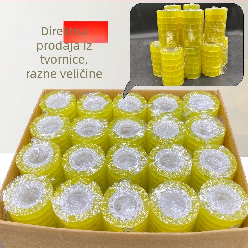 Prozirna školska ljepljiva traka, širina 0.8 cm i 1.8 cm, za ured i ukrase cvijeća, za učenike, u kutiji