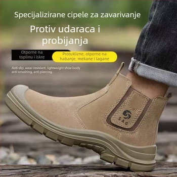 Muške cipele za zaštitu na radu za zavarivanje, s plastično-čeličnim zaštitnim prstom, otporne na udarce i probijanje, otporne na klizanje, lagane