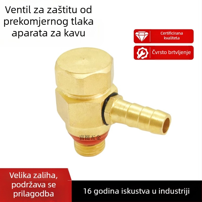 Ventil sigurnosti za pretjerani tlak za aparat za kavu – ventil za oslobađanje tlaka, bakreni, jednoporna brtva