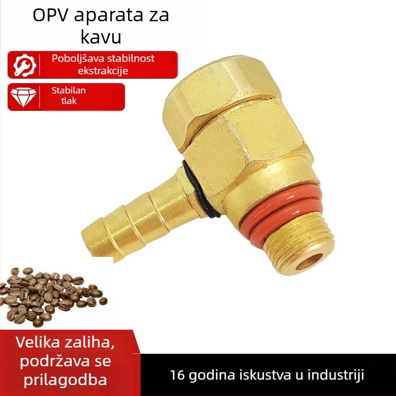 Ventil sigurnosti za pretjerani tlak za aparat za kavu – ventil za oslobađanje tlaka, bakreni, jednoporna brtva