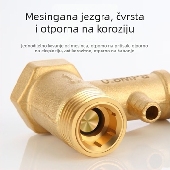 Bakreni ventil za oslobađanje tlaka bojlera, sigurnosni ventil, jednostrani provjerni ventil, ventil za redukciju tlaka