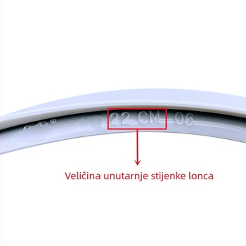 Prsten brtvila za kućni lonac pod tlak od nehrđajućeg čelika, siva, debeli, veličine 18–32 mm, gumeni prsten i kožni podmetač