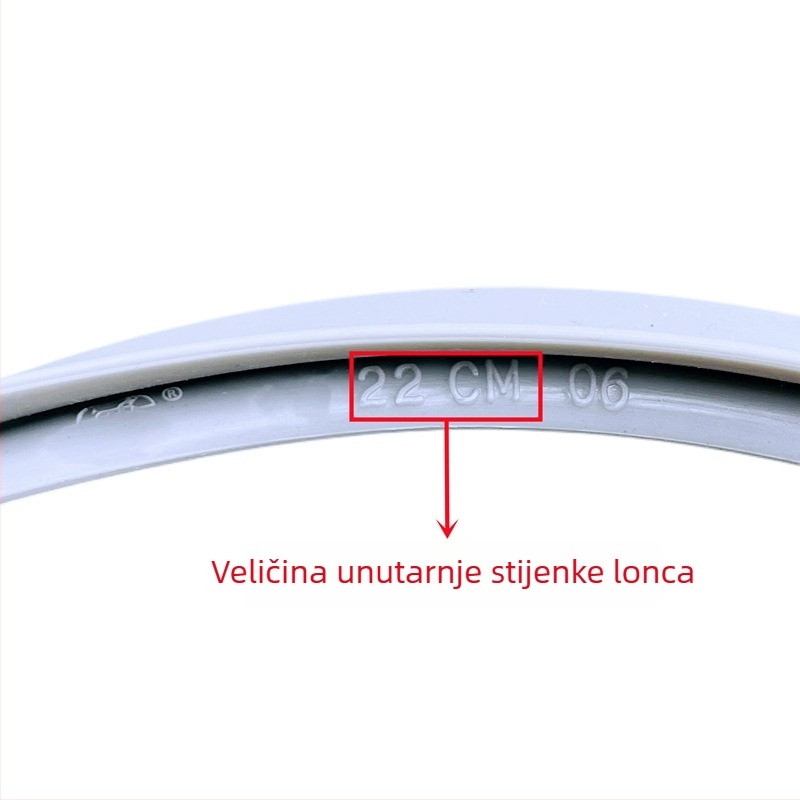 Prsten brtvila za kućni lonac pod tlak od nehrđajućeg čelika, siva, debeli, veličine 18–32 mm, gumeni prsten i kožni podmetač