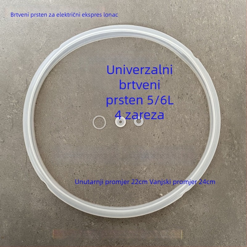 Brtveni prsten za električni lonac pod pritiskom, 5L/6L, silikon-guma, univerzalno