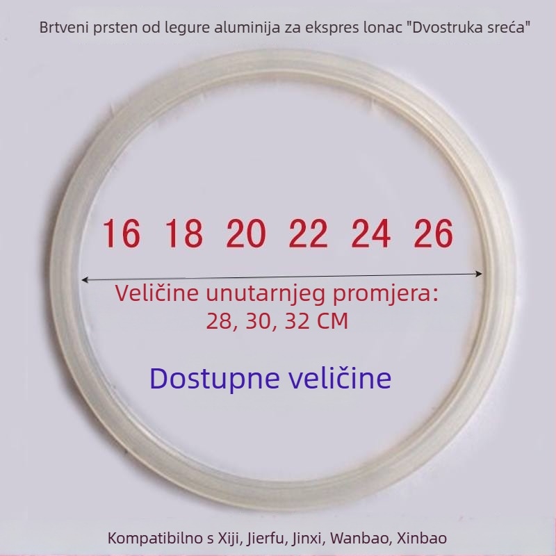 Silikonske brtvene prstenje za lonac pod tlakom, dvostruki crveni prsteni