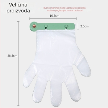 Prozirne, debeljene jednokratne rukavice s rupom za vješanje, rukavice od plastične folije za catering i kozmetiku