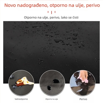 Trostrani silikon BBQ podložak, pravokutni vatrootporni mat za palubu/terasu
