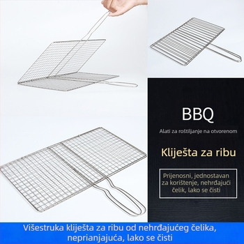 Nehrđajući klipsovi za roštilj za ribu, povrće i meso; elektroplatirani alat za roštilj