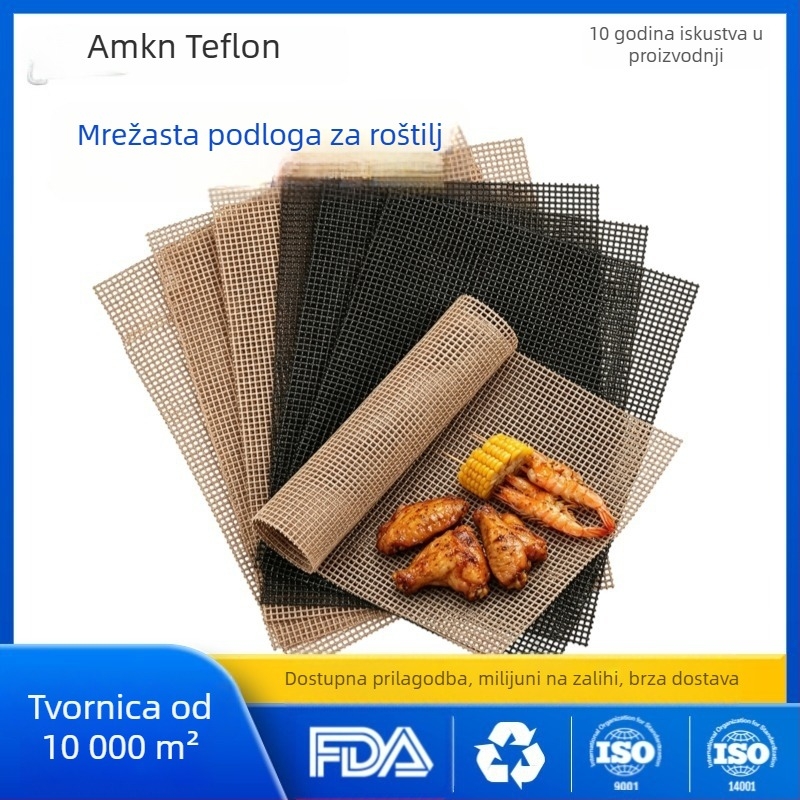 Teflon mrežasti grill mat, 33×40 cm, neprijanjajući