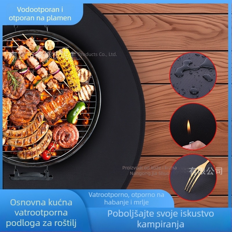 Vanjska vatrootporna BBQ podloga – otporna na visoke temperature, zaštita za palubu i travu