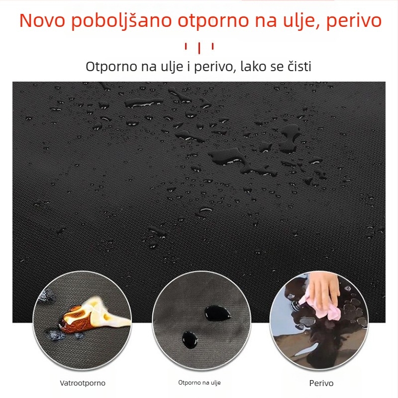 Dvostrani silikon mat za roštilj, kampiranje na otvorenom, otporan na visoke temperature, protupožarni, 60×40 inča