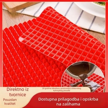 Silikon podloga za roštilj, klasa hrane, višefunkcionalna, otporna na visoke temperature, antiadhesivna, s odvajanjem ulja, za mikrovalnu i pečenje.