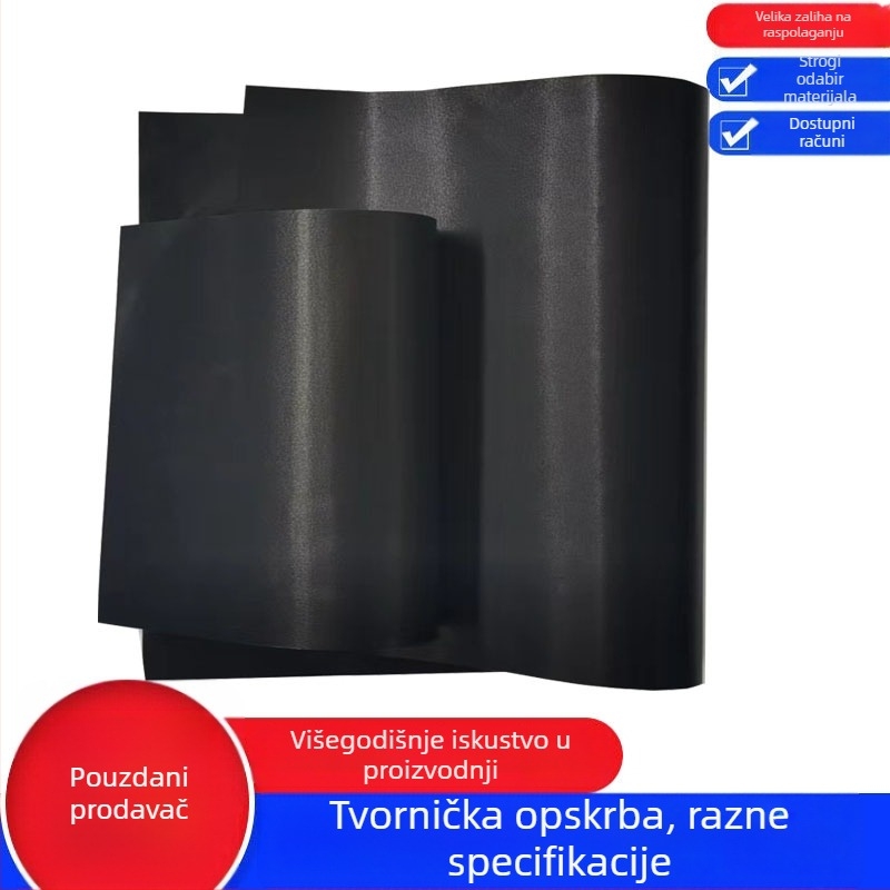 Fulite neisprijanjajuća podloga za roštilj za kampiranje, teflonska podloga za BBQ, debljina 0,2 mm, kvadratna crna, otporna na temperaturu od -70 do 260°C