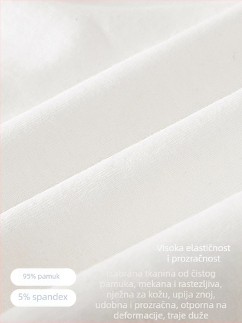 Dječje bijele pamučne bokserice, unisex, Klasa A, za djecu 3-8 godina