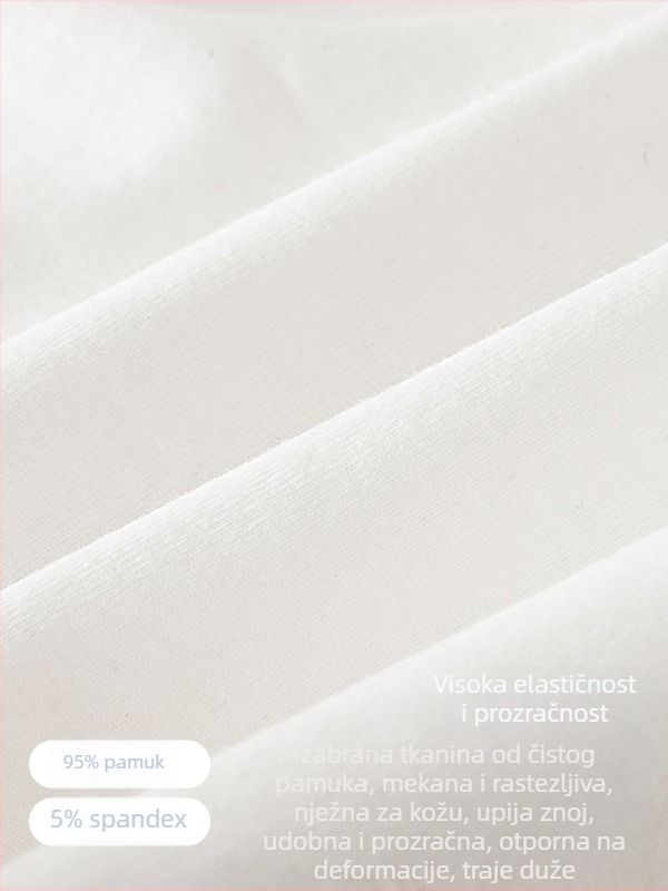 Dječje bijele pamučne bokserice, unisex, Klasa A, za djecu 3-8 godina