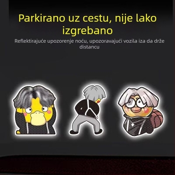 CXK Ekskluzivna reflektirajuća naljepnica za auto za IKUN fanove – Personalizirani, kreativan dizajn za električna vozila