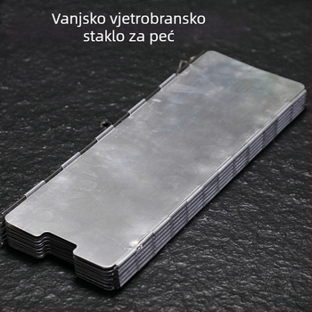 12-dijelni aluminijski deflektor za vjetar za kampiranje na otvorenom i roštiljanje
