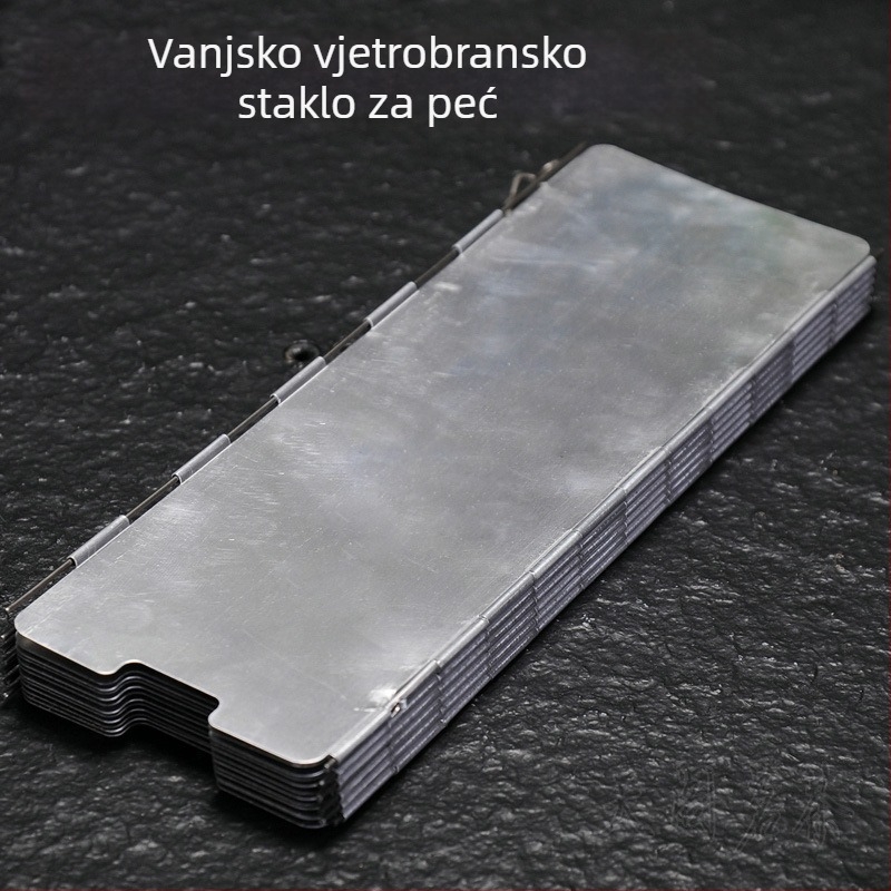 12-dijelni aluminijski deflektor za vjetar za kampiranje na otvorenom i roštiljanje