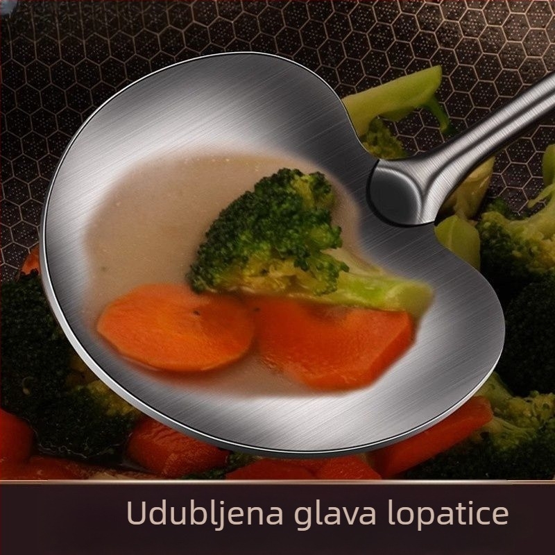 316 nehrđajući čelik, debela i produžena integrirana spatula – spatula za gljive, prehrambena kvaliteta, potpuno čelična kuhinjska žlica