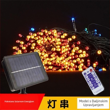 Solarne LED nizice za vanjsku dekoraciju, 100 LED, IP44, 1×2 m, treptanje, božićna bašta, zvjezdano nebo