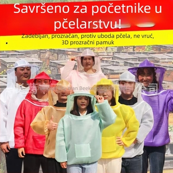 3D prozračni pčelarinski kostim za polovicu tijela, zaštita od uboda