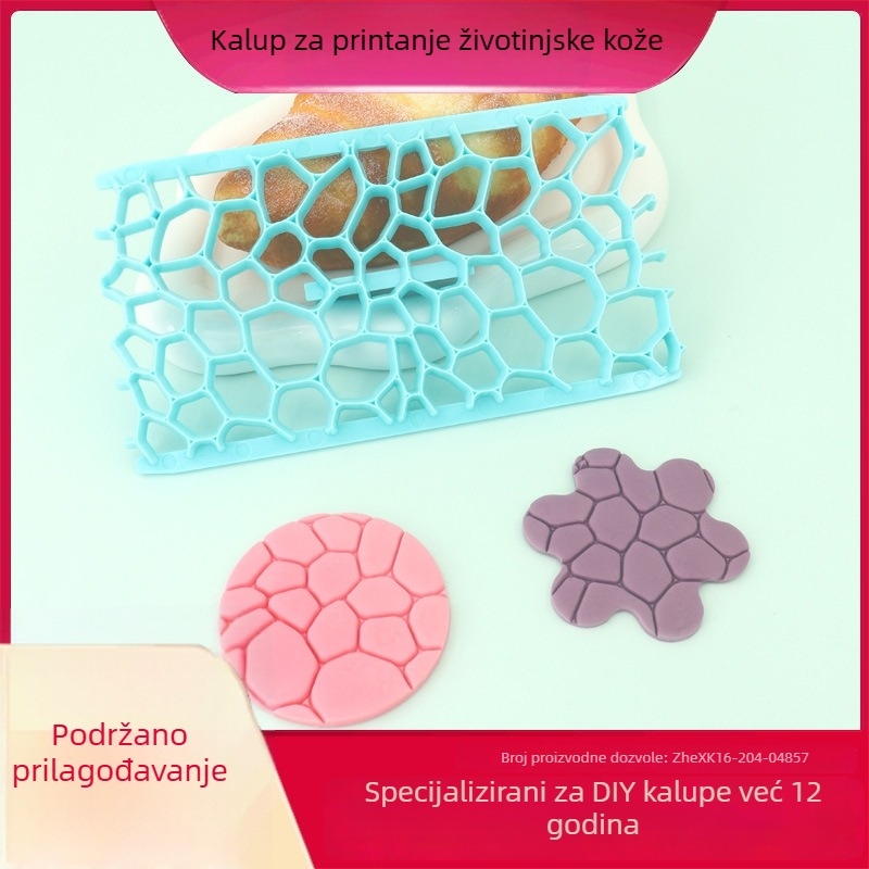 DIY set kalupa za torte s otiskom kože životinje