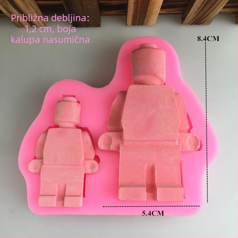 Silicone kalup za tortu u obliku robota, raznih veličina, za DIY pečenje i ukrašavanje fondanom