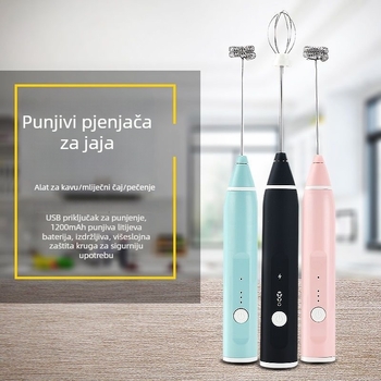 Ručni električni tučak za jaja i naparivač mlijeka – mini kuhinjski mikser za kavu