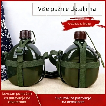 Retro aluminijska sportska boca za outdoor upotrebu, prenosiva s velikim kapacitetom, za planinarenje, kampiranje i studente