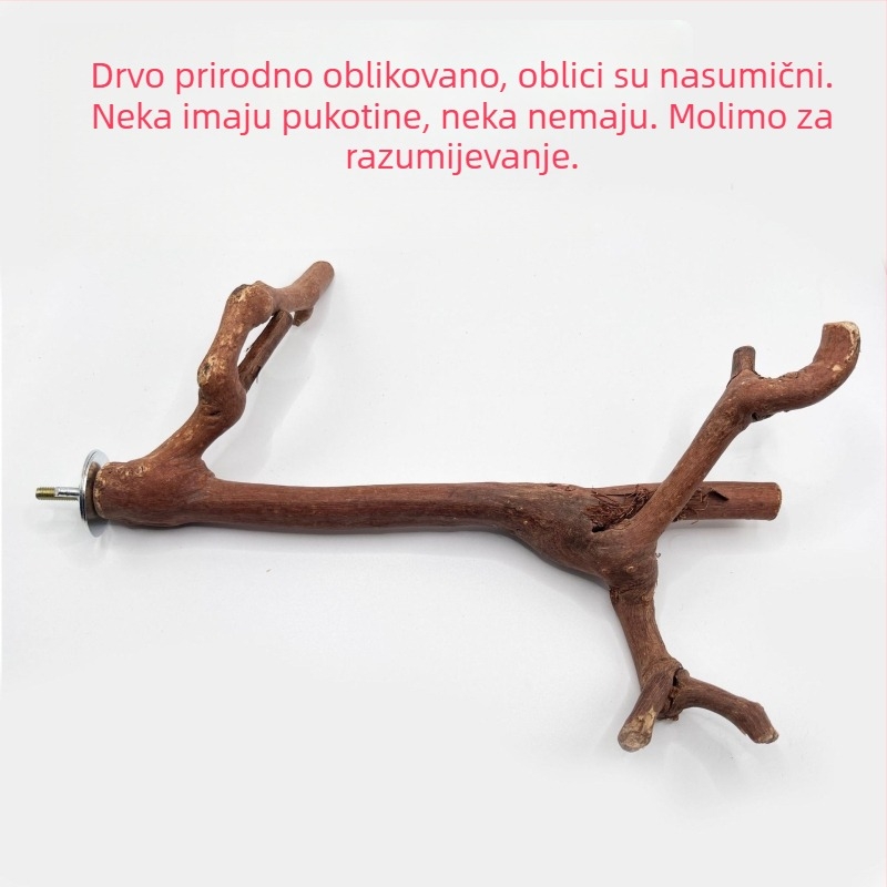 Prirodna drvena igračka za hrčke s granama za ptice i stalak za oštrenje kandži, dekoracija za hrčke i činčilu