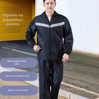 Unisex zaštitni komplet s kapuljačom, otporan na prašinu i ulje, širok kroj, otporan na habanje i prljavštinu, pogodan za tvornice, bojanje i popravke automobila, poliester.