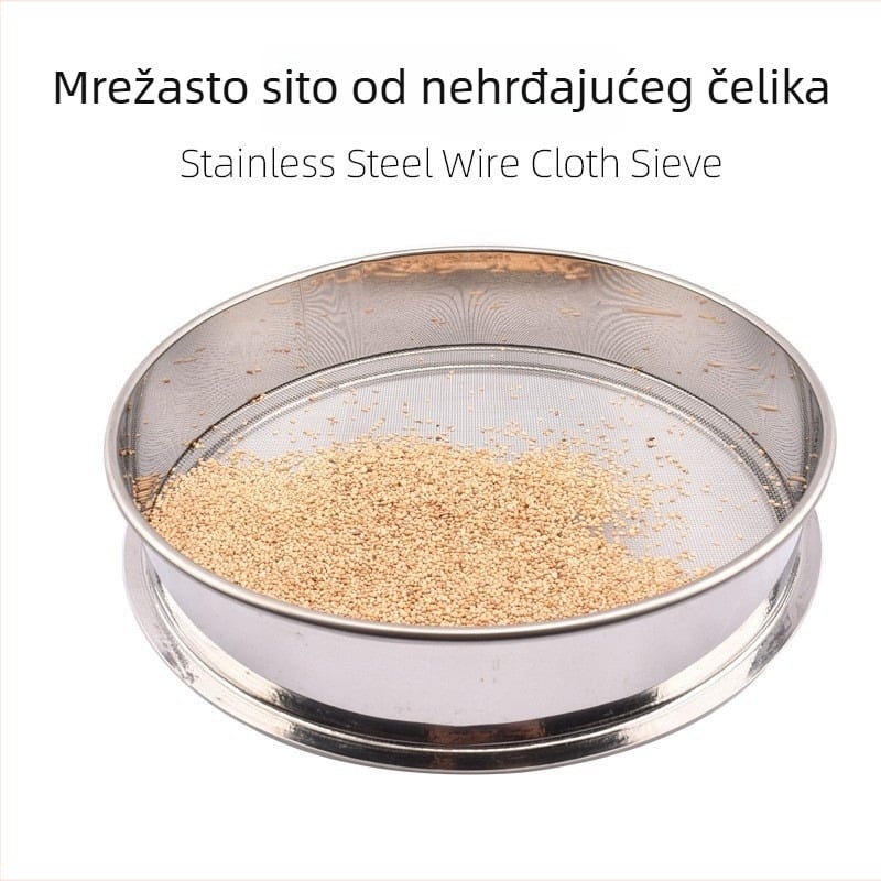 Sito od nehrđajućeg čelika 304, mreža 10–60 cm, raspon očiju 1–2300, za brašno i prašak