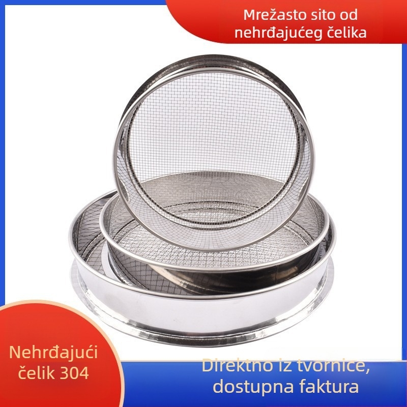 Sito od nehrđajućeg čelika 304, mreža 10–60 cm, raspon očiju 1–2300, za brašno i prašak