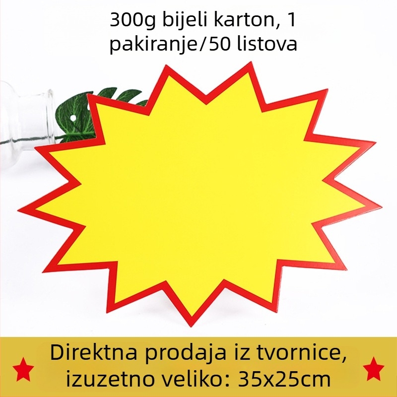 Eksplozivna naljepnica i papir za cijene za supermarket