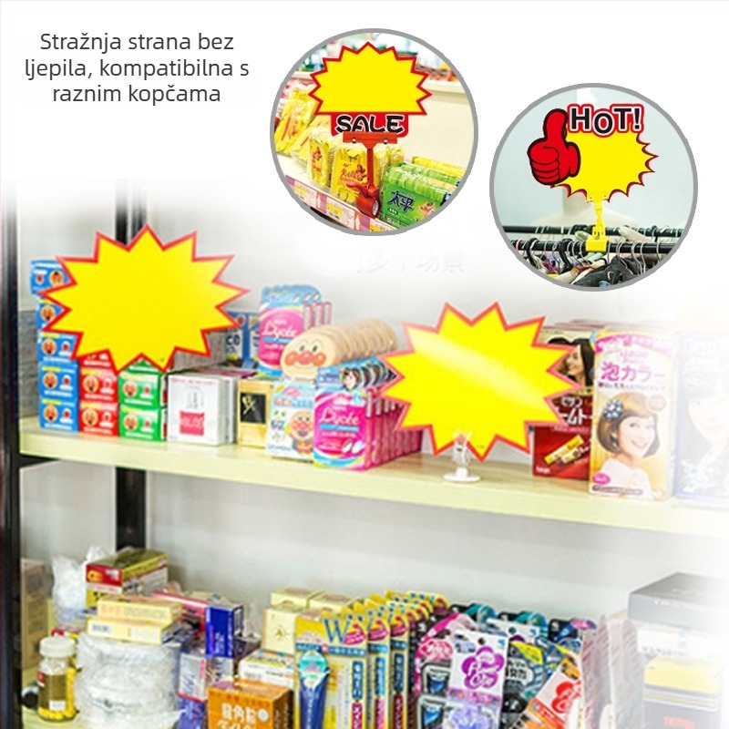 Eksplozivna naljepnica i papir za cijene za supermarket