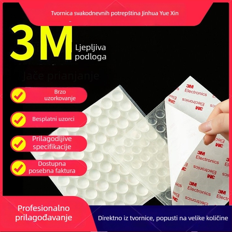 Prozirni silikonovi granule za zaštitu od sudara i protuklizna podloga za namještaj i ručke na vratima