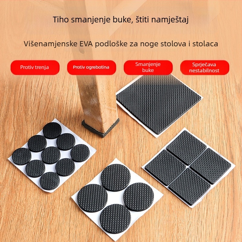 Samolepljive EVA podloške za noge stolova i stolica, protuklizne, tihe, ublažavaju udarce i otporne na habanje