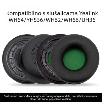 Umjetne kožne jastučiće za uši za Yealink WH64 WH66 WH62 YHS36 UH36 slušalice