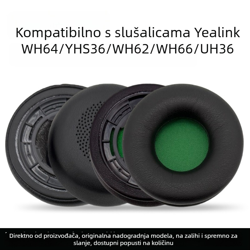 Umjetne kožne jastučiće za uši za Yealink WH64 WH66 WH62 YHS36 UH36 slušalice