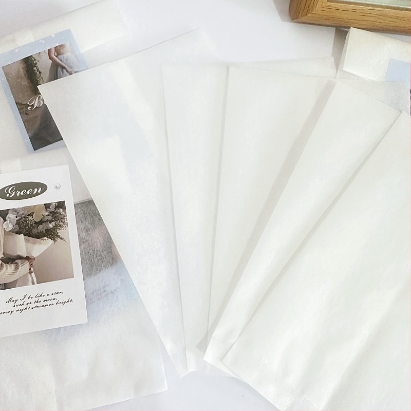 Poklon vrećice od bijelog pamuk-papira, Insta stil, 10×17 cm, 50 kom, za kartice i naljepnice