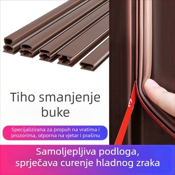 Brtvna traka od masivnog drveta za vrata i prozore, zvučna izolacija, otporna na vjetar, toplinska izolacija, repelent protiv komaraca.