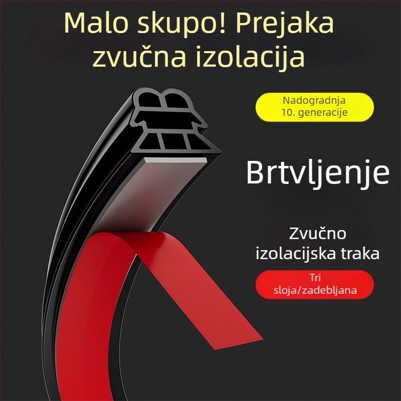 Brtvna traka od masivnog drveta za vrata i prozore, zvučna izolacija, otporna na vjetar, toplinska izolacija, repelent protiv komaraca.