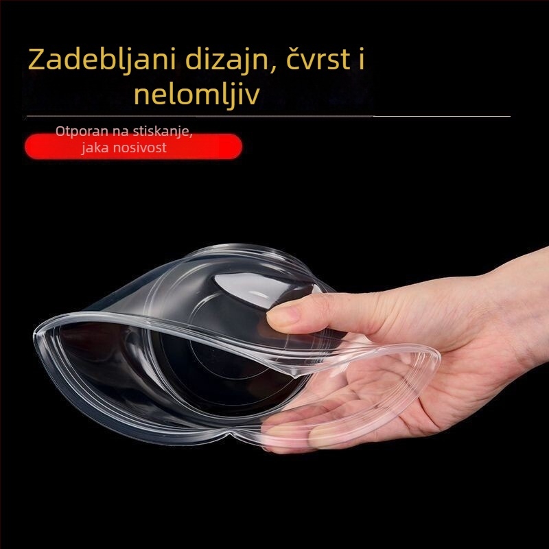 Set jednoraznih zdjela i štapića za jelo – okrugla, otporna na curenje plastična kutija za obrok za kućnu upotrebu
