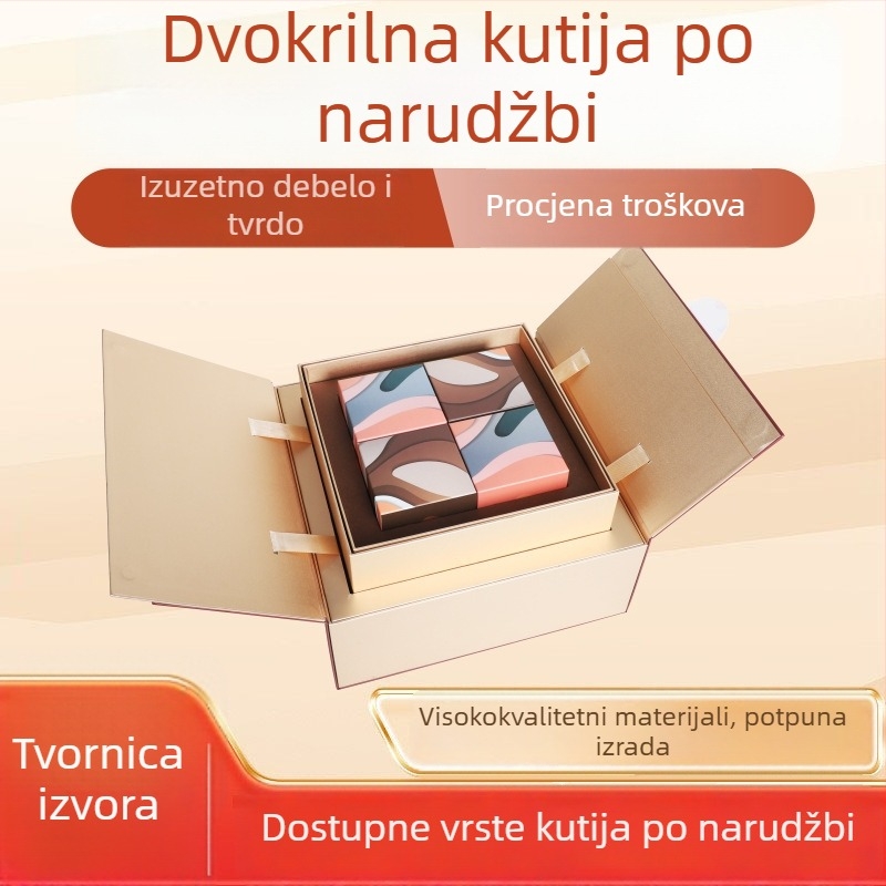 Prilagođena darovna kutija s dvostrukim poklopcem, ambalaža za čaj i kozmetiku