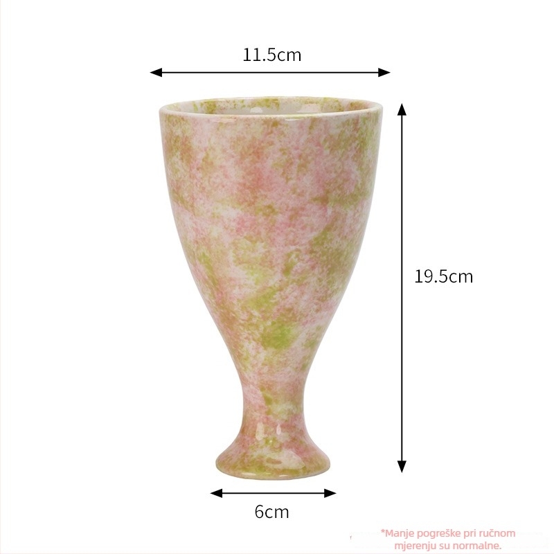 Francuski stil, luksuzna keramička vaza za Phalaenopsis orhideju, veliki promjer, stolni dekorativni cvjetni posuda