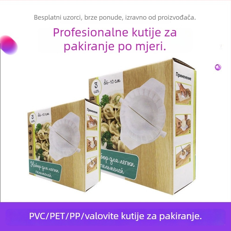 Sklopiva kraft papir kutija s bojom otiska, trostruka kartonska kutija za poklone s prozorom i dnom sa zatvaračem
