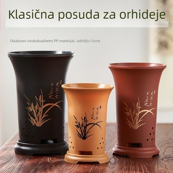 Plastični lonac za orhideje sa bočnim rupama, visoke kvalitete, podignut dizajn, prozračan i izdržljiv